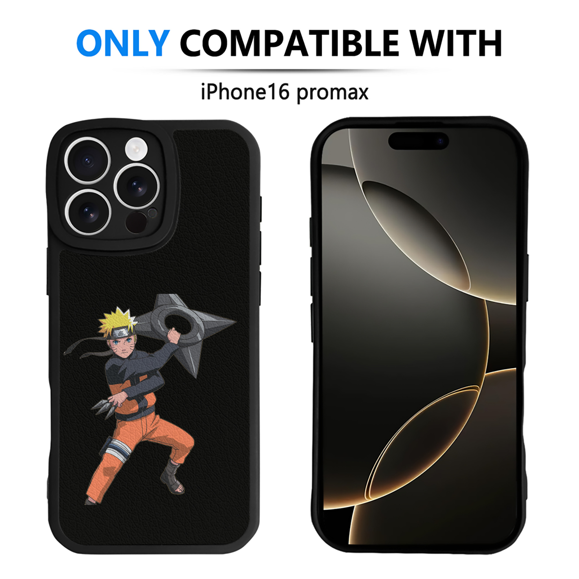 （画像用） NARUTO -ナルト- うずまき ナルト Uzumaki Naruto 【iPhone 16シリーズ対応】シリコンスマホケース（レザー調） 材質：シリコン